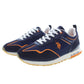 Blue Polyester Athletic Sneakers