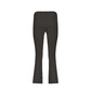 Black Elastane Flared Pants