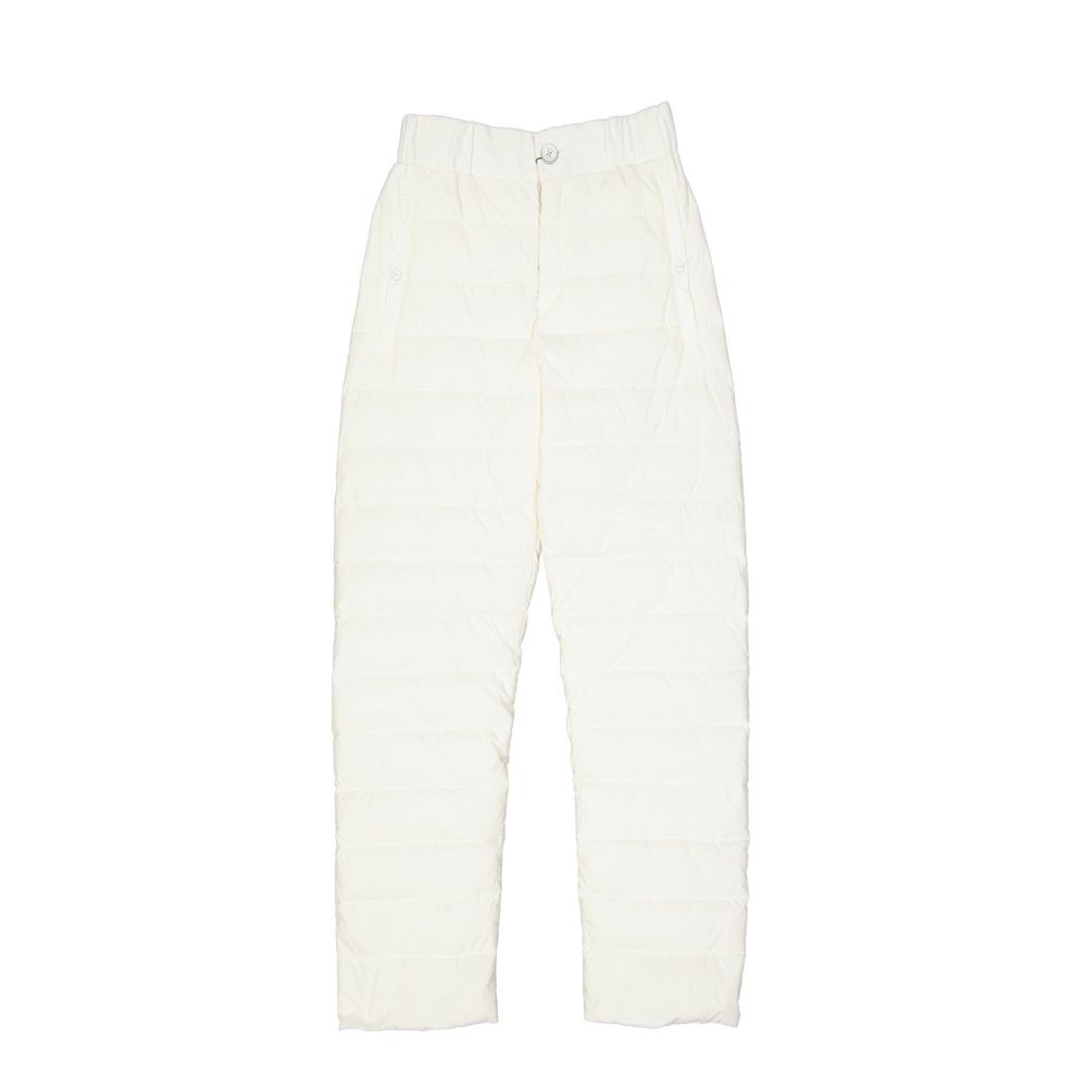 White Polyamide Athletic Pants
