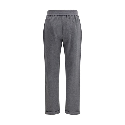 Gray Cotton Athletic Pants