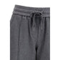 Gray Cotton Athletic Pants