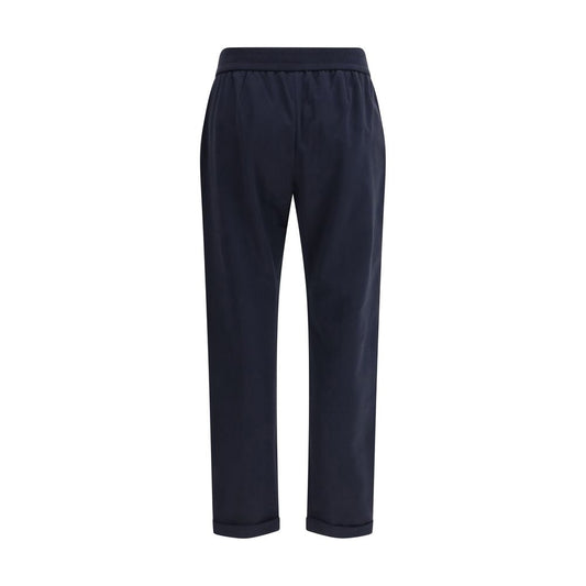 Blue Cotton Athletic Pants
