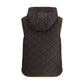 Brown Nylon Sleveless Jacket