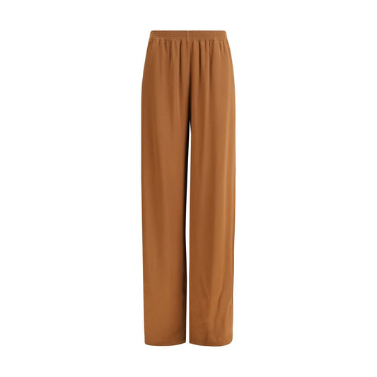 Brown Viscose Casual Pants