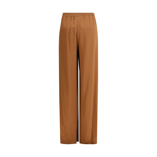 Brown Viscose Casual Pants