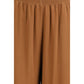 Brown Viscose Casual Pants