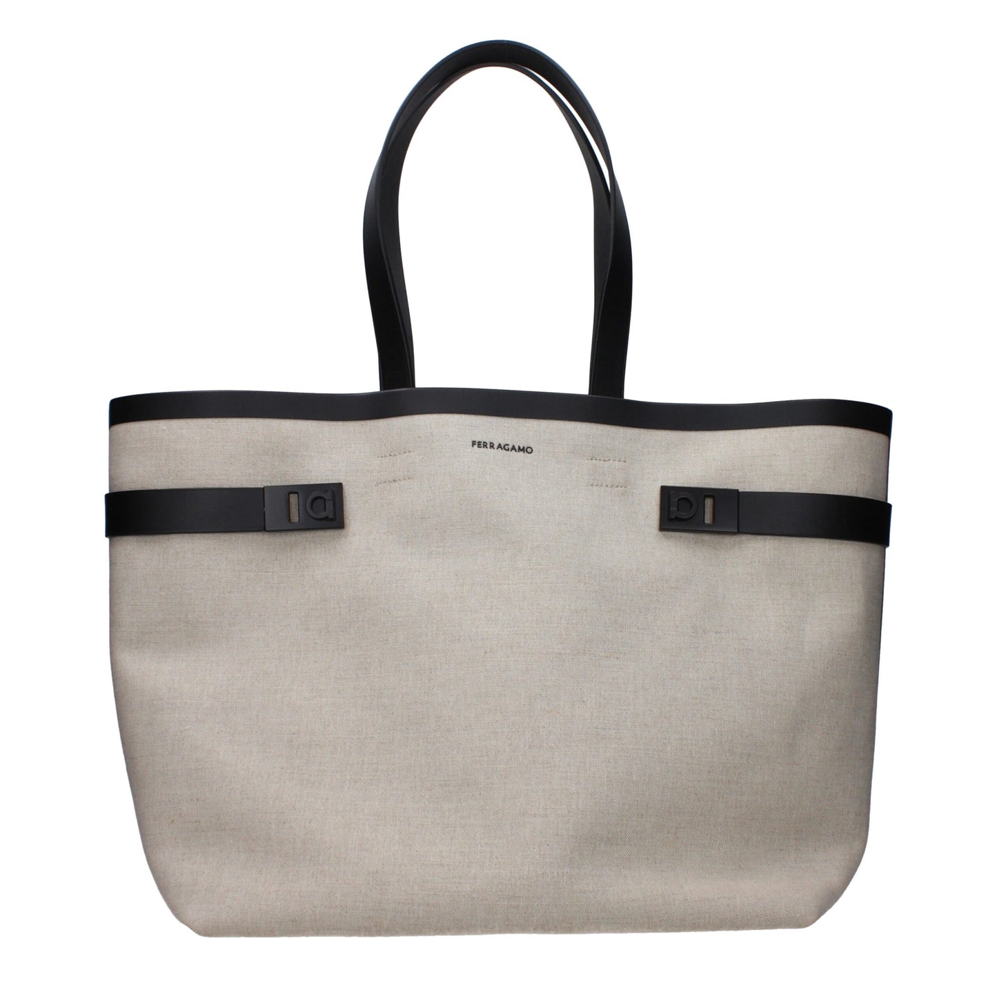 Beige Fabric Shoulder Bag