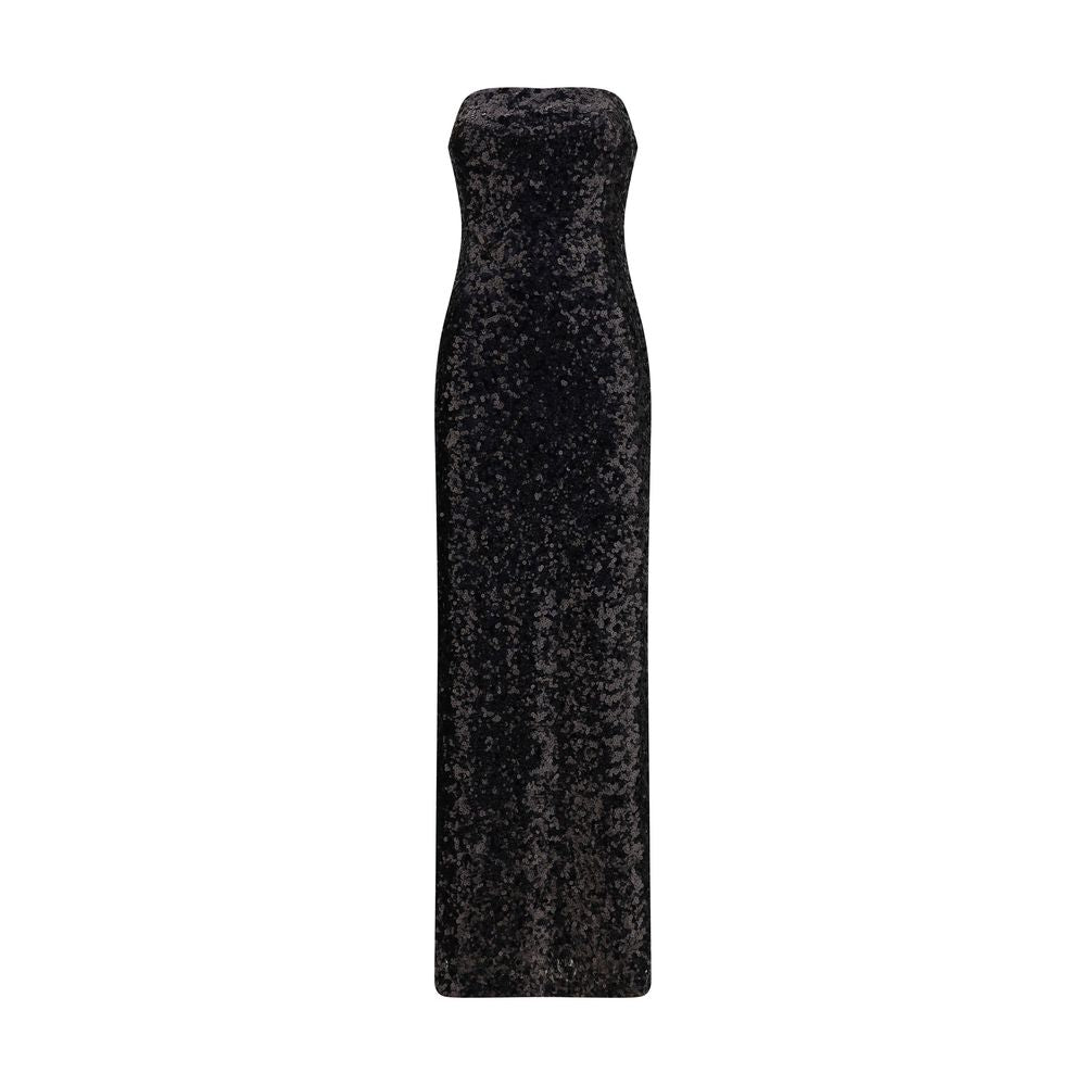 Black Polyester Cocktail Dress