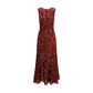 Bordeaux Polyester Cocktail Dress