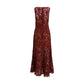 Bordeaux Polyester Cocktail Dress