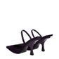Purple Leather Stiletto Heel Sandals