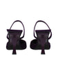Purple Leather Stiletto Heel Sandals