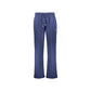 Blue Cotton Athletic Pants
