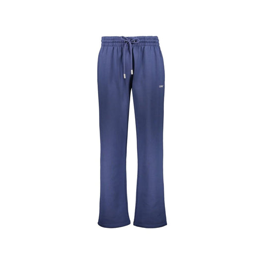 Blue Cotton Athletic Pants