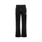 Black Cotton Casual Pants