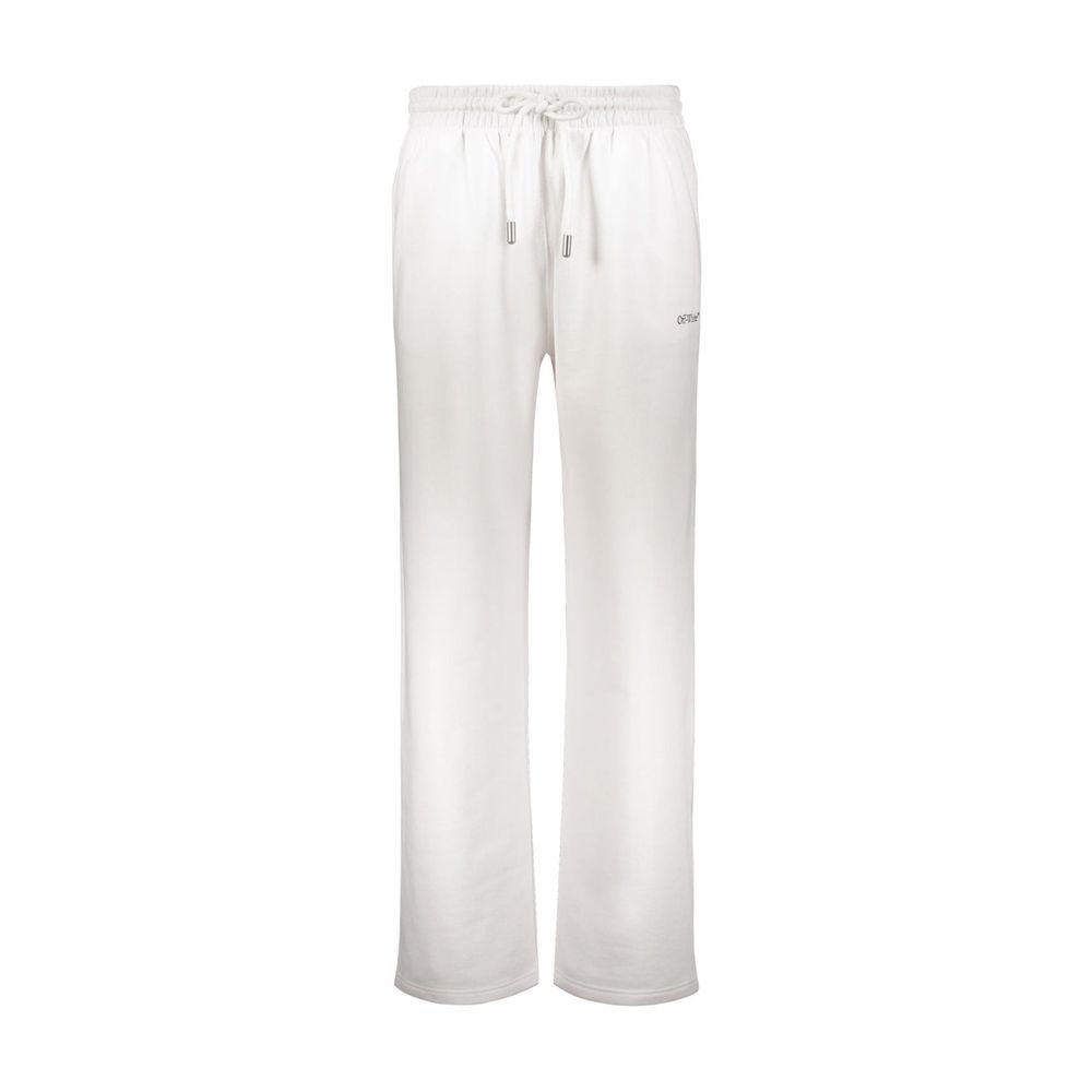 White Cotton Casual Pants