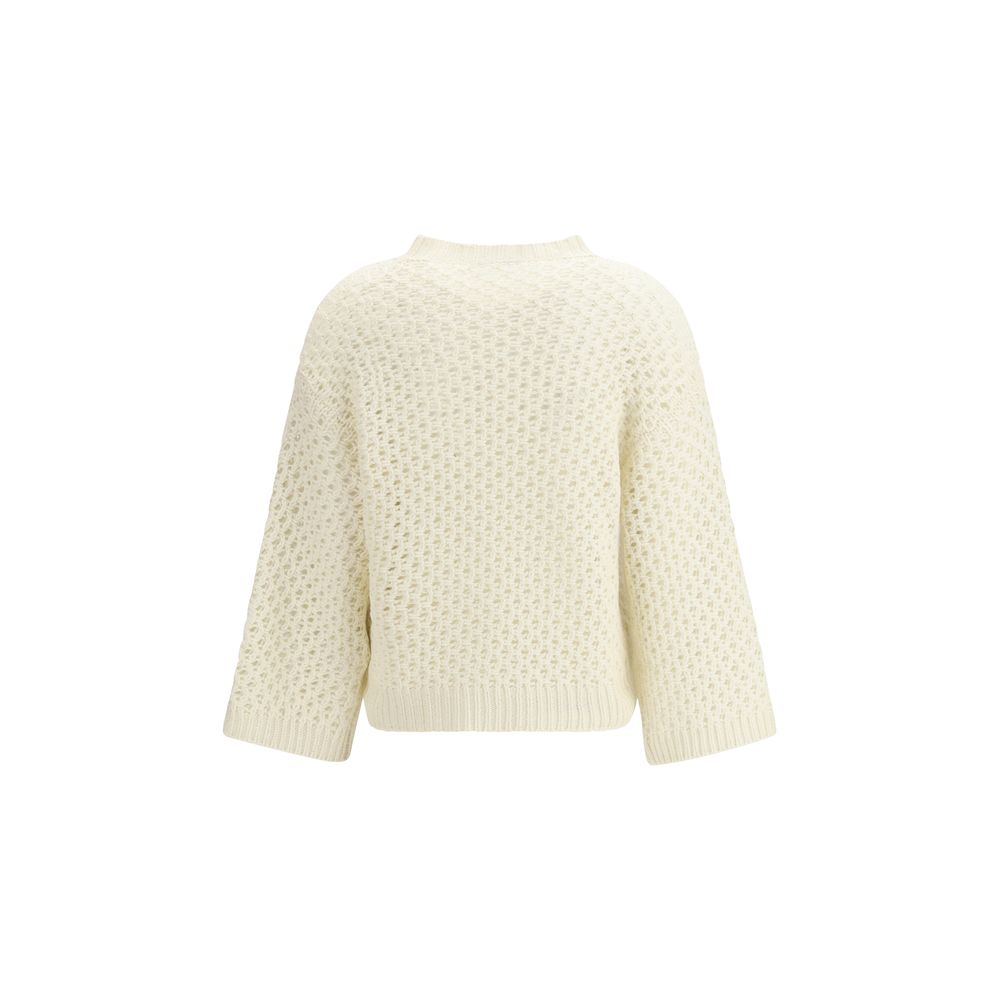Cream Fleece Wool Sweatshirt