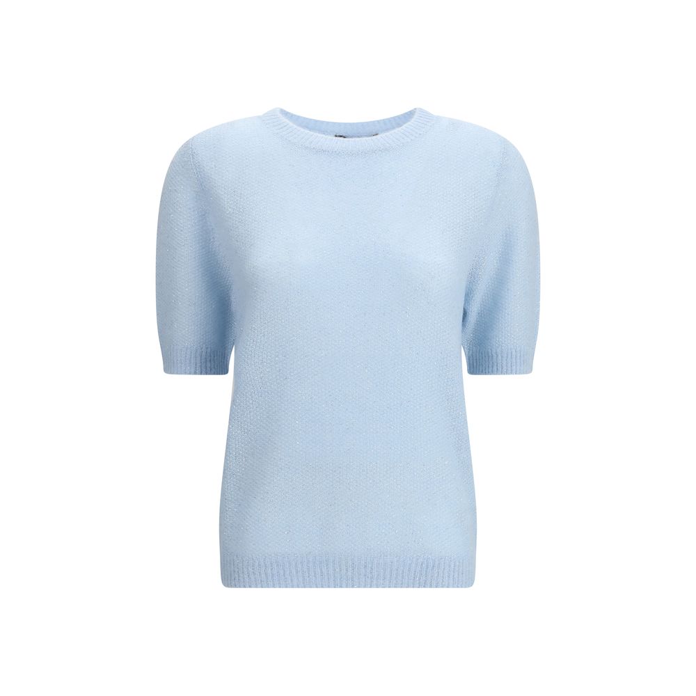 Light Blue Polyester Sweatshirt