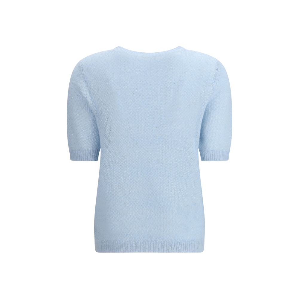 Light Blue Polyester Sweatshirt