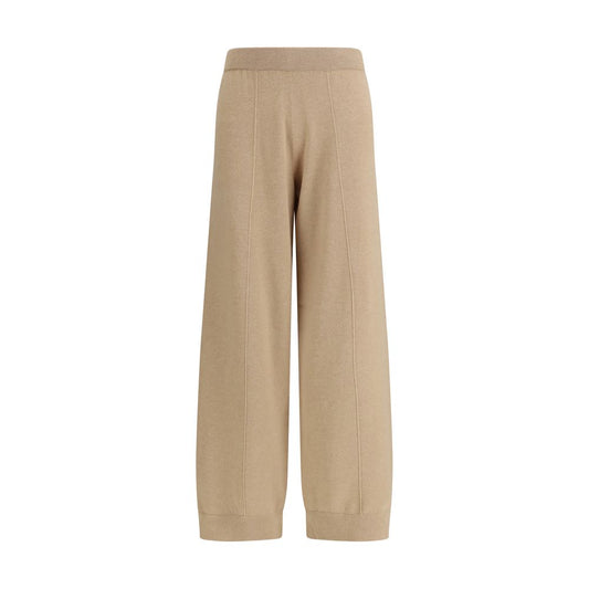 Beige Wool Oves Aries Casual Pants