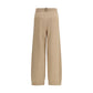 Beige Wool Oves Aries Casual Pants