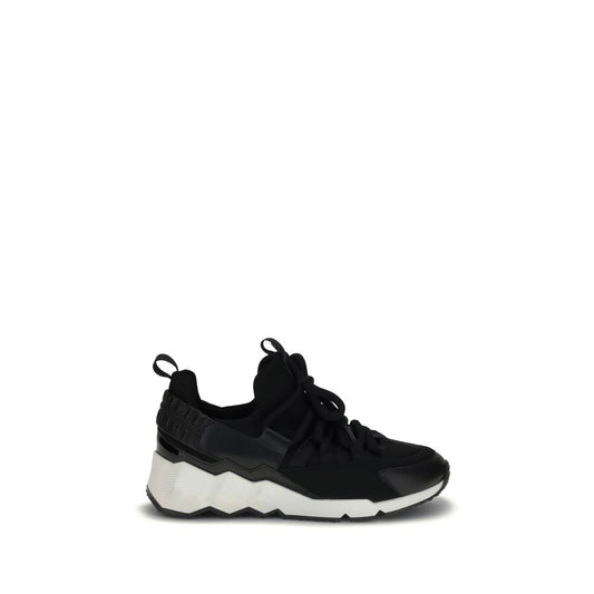 Black Neoprene Athletic Sneakers