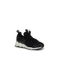 Black Neoprene Athletic Sneakers