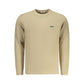 Beige Cotton Men Sweatshirt