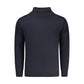 "Blue Acrylic Men Sweater Turtleneck"