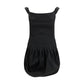 Black Polyester Casual Dress