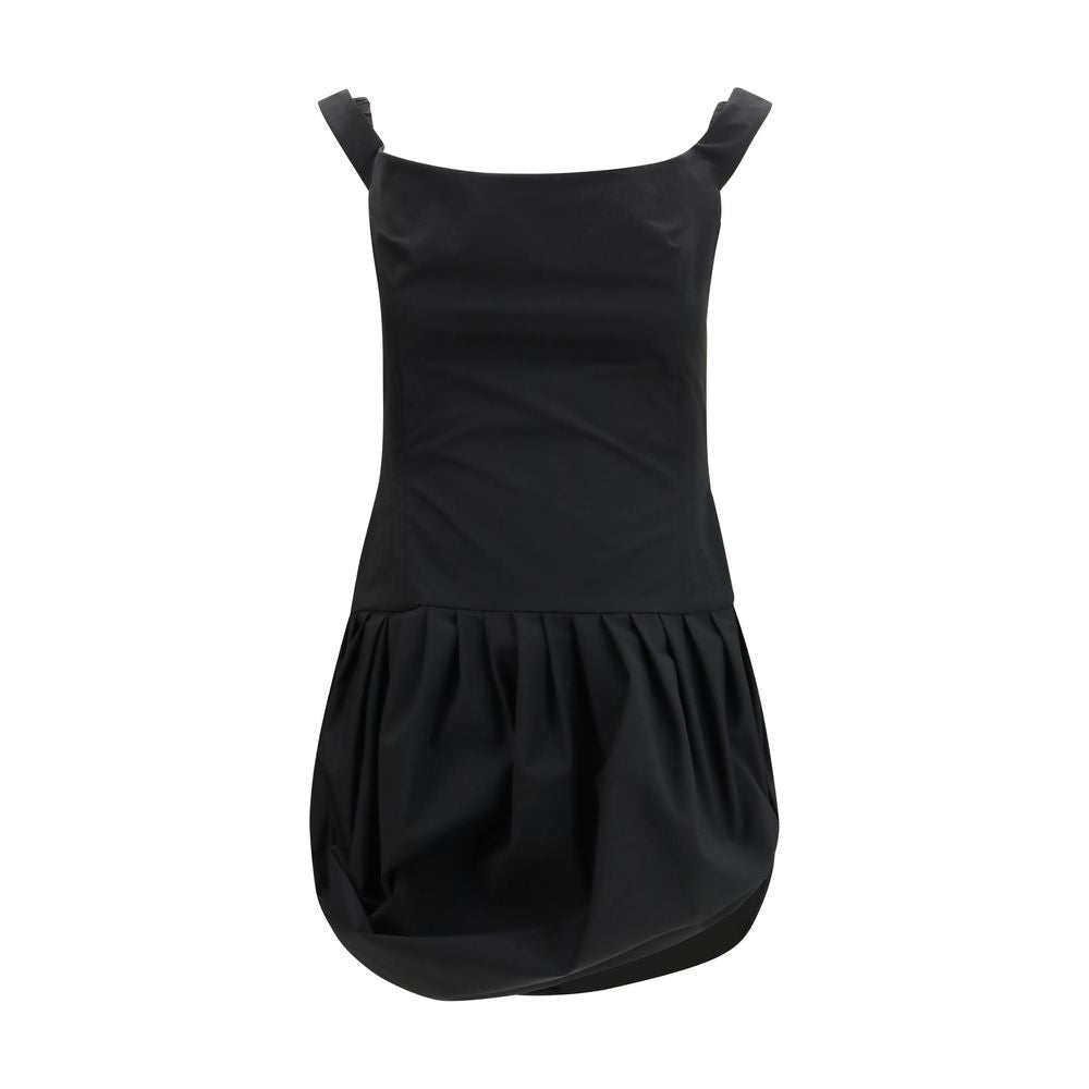 Black Polyester Casual Dress