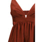 Bordeaux Silk Long Dress