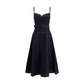 Blue Cotton Casual Dress