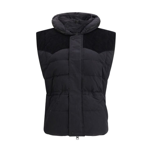 Black Polyamide Sleveless Jacket