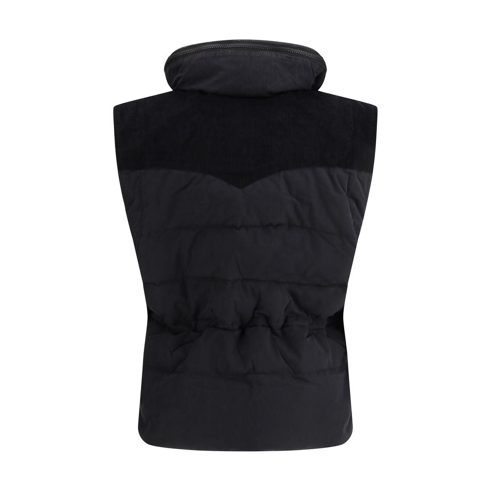 Black Polyamide Sleveless Jacket