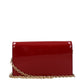 Red Leather Clutch Bag