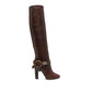 Brown Calfskin Ankle Boots