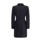 Black Fleece Wool Coat