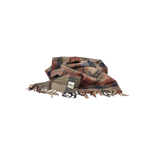 Marrone Polyester Men Scarf