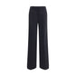Black Fleece Wool Casual Pants