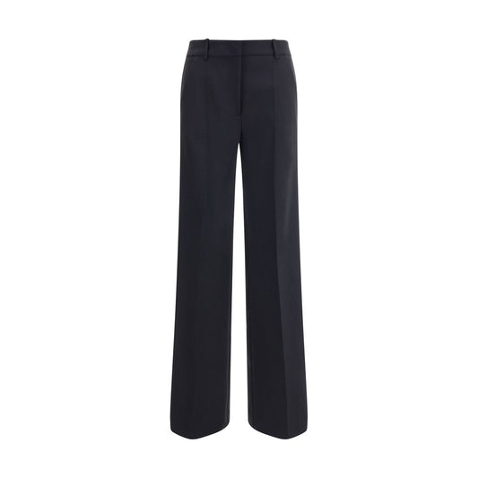 Black Fleece Wool Casual Pants