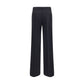 Black Fleece Wool Casual Pants