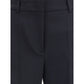 Black Fleece Wool Casual Pants