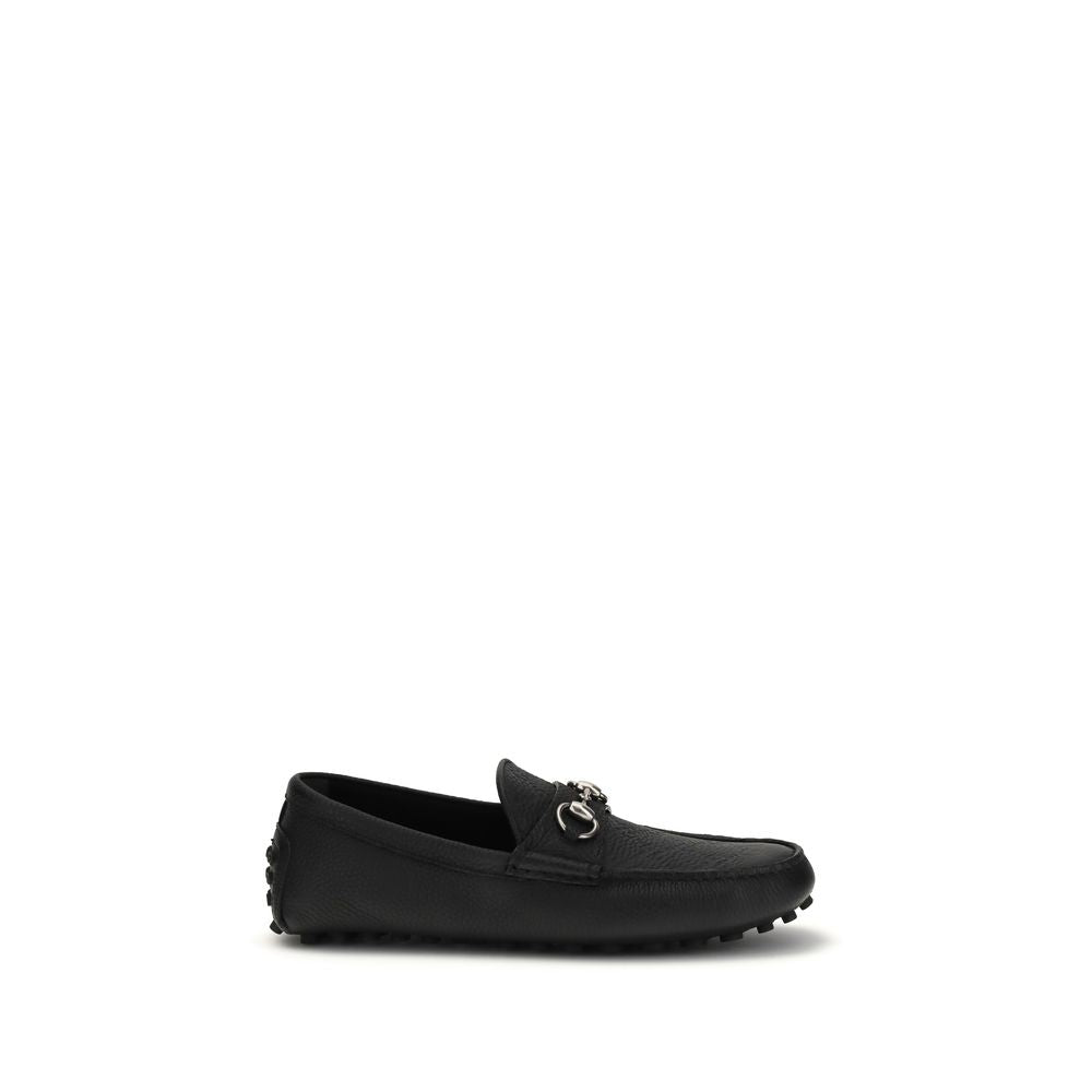 Black Calf Leather Bos Taurus Slip-On Loafers