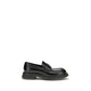 Black Calf Leather Bos Taurus Slip-On Loafers