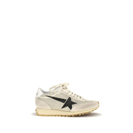 Beige Calf Leather Bos Taurus Athletic Sneakers