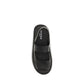 Black Calf Leather Bos Taurus Flat Sandals