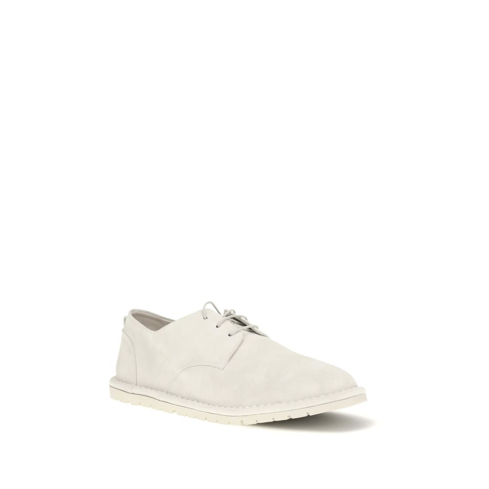 Beige Calf Leather Bos Taurus Oxfords And Derbies