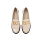 White Calfskin Slip-On Loafers