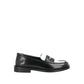 Black Leather Slip-On Loafers